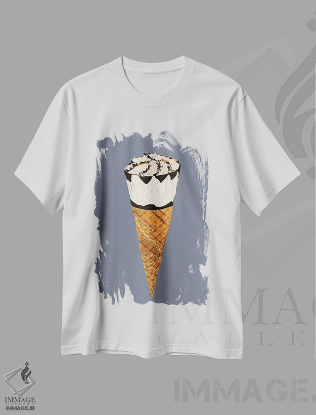 تیشرت طرح دار بستنی کورنتو، دکور معاصر اثر آلیس استراکر | فروشگاه ایماژ
