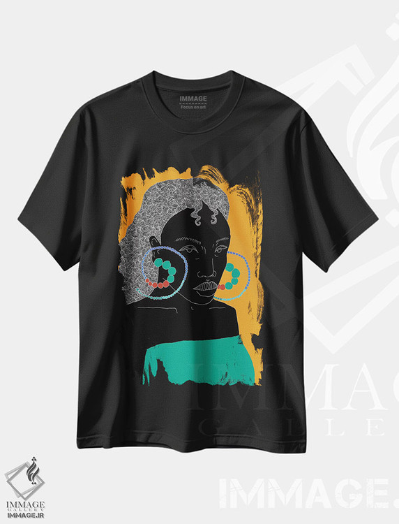 تیشرت طرح دار در انتظار، هنر آمریکایی آفریقایی تبار اثر آیسلین اف | immage.ir