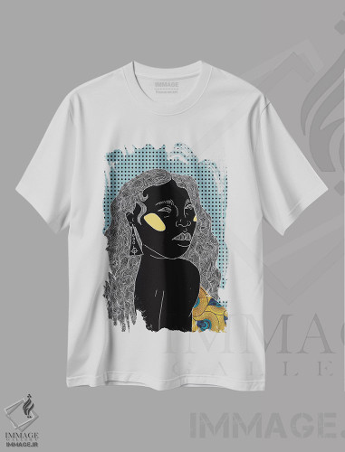 تیشرت طرح دار درخشندگی - آبی، هنر آمریکایی آفریقایی تبار اثر آیسلین اف | فروشگاه ایماژ