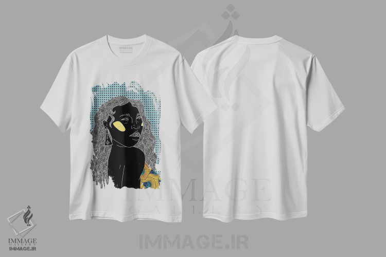 تیشرت طرح دار درخشندگی - آبی، هنر آمریکایی آفریقایی تبار اثر آیسلین اف | فروشگاه ایماژ