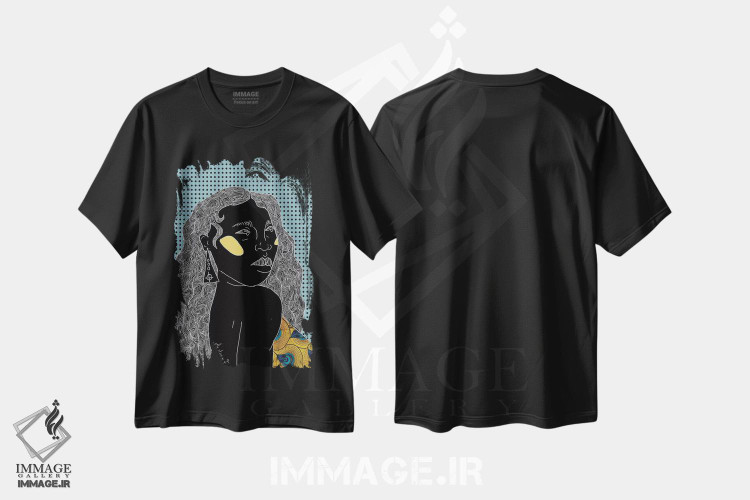 تیشرت طرح دار درخشندگی - آبی، هنر آمریکایی آفریقایی تبار اثر آیسلین اف | immage.ir