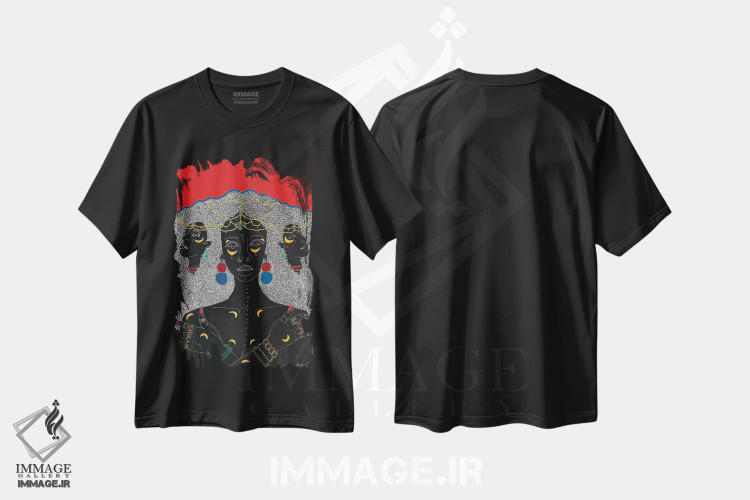 تیشرت طرح دار الهه I، هنر آمریکایی آفریقایی تبار اثر آیسلین اف | فروشگاه ایماژ