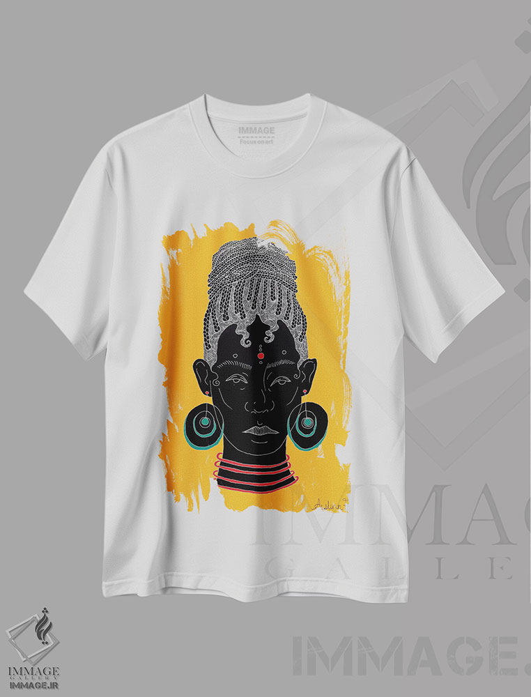 تیشرت طرح دار یاسمن، هنر آمریکایی آفریقایی تبار اثر آیسلین اف | immage.ir