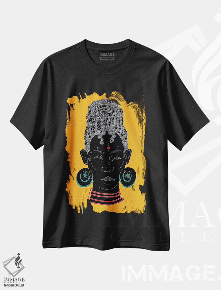 تیشرت طرح دار یاسمن، هنر آمریکایی آفریقایی تبار اثر آیسلین اف | فروشگاه ایماژ