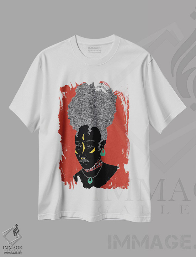 تیشرت طرح دار ملال، هنر آمریکایی آفریقایی تبار اثر آیسلین اف | فروشگاه ایماژ