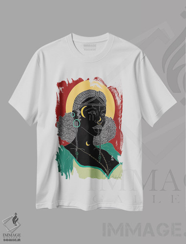 تیشرت طرح دار تاج من، هنر آمریکایی آفریقایی تبار اثر آیسلین اف | فروشگاه ایماژ