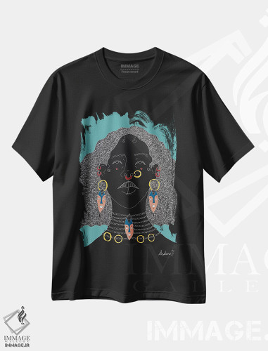 تیشرت طرح دار متعادل، هنر آمریکایی آفریقایی تبار اثر آیسلین اف | فروشگاه ایماژ