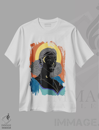تیشرت طرح دار تاج من، هنر آمریکایی آفریقایی تبار اثر آیسلین اف | فروشگاه ایماژ