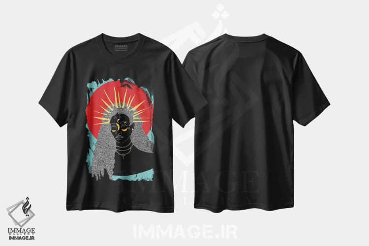 تیشرت طرح دار شکوه II، هنر آمریکایی آفریقایی تبار اثر آیسلین اف | فروشگاه ایماژ