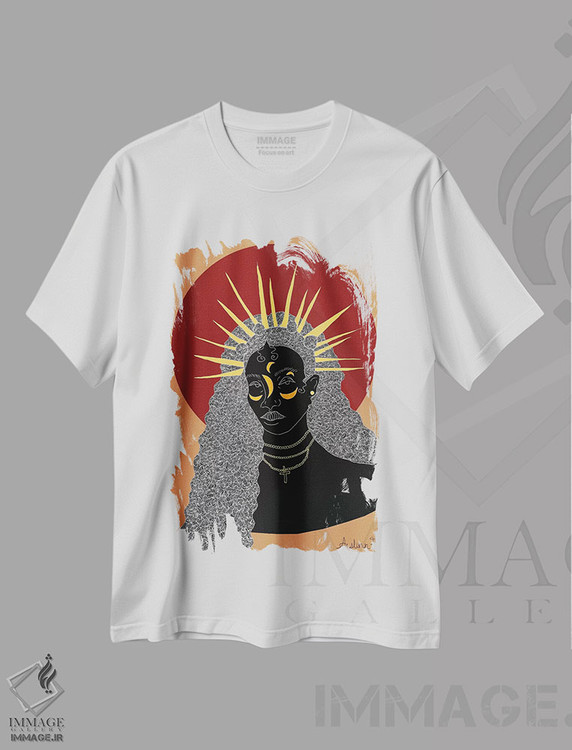 تیشرت طرح دار شکوه II، هنر آمریکایی آفریقایی تبار اثر آیسلین اف | فروشگاه ایماژ