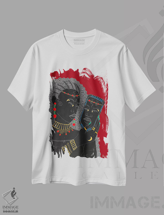 تیشرت طرح دار خودمراقبتی، هنر آمریکایی آفریقایی تبار اثر آیسلین اف | immage.ir