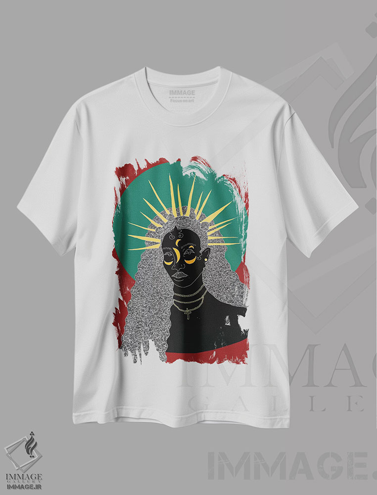 تیشرت طرح دار شکوه II، هنر آمریکایی آفریقایی تبار اثر آیسلین اف | immage.ir
