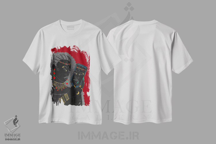 تیشرت طرح دار خودمراقبتی، هنر آمریکایی آفریقایی تبار اثر آیسلین اف | immage.ir