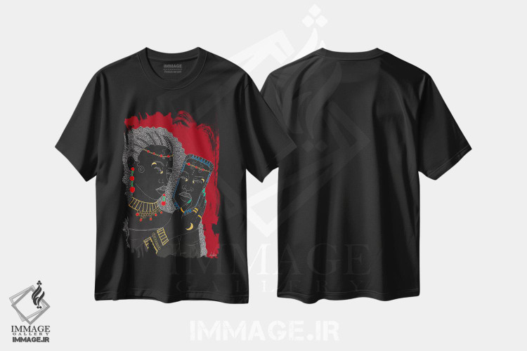 تیشرت طرح دار خودمراقبتی، هنر آمریکایی آفریقایی تبار اثر آیسلین اف | فروشگاه ایماژ