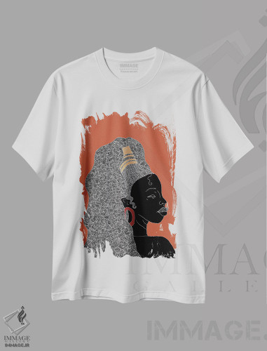تیشرت طرح دار تاتیانا I، هنر آمریکایی آفریقایی تبار اثر آیسلین اف | فروشگاه ایماژ