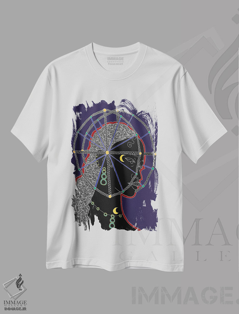تیشرت طرح دار شرافت - آبی، هنر آمریکایی آفریقایی تبار اثر آیسلین اف | فروشگاه ایماژ