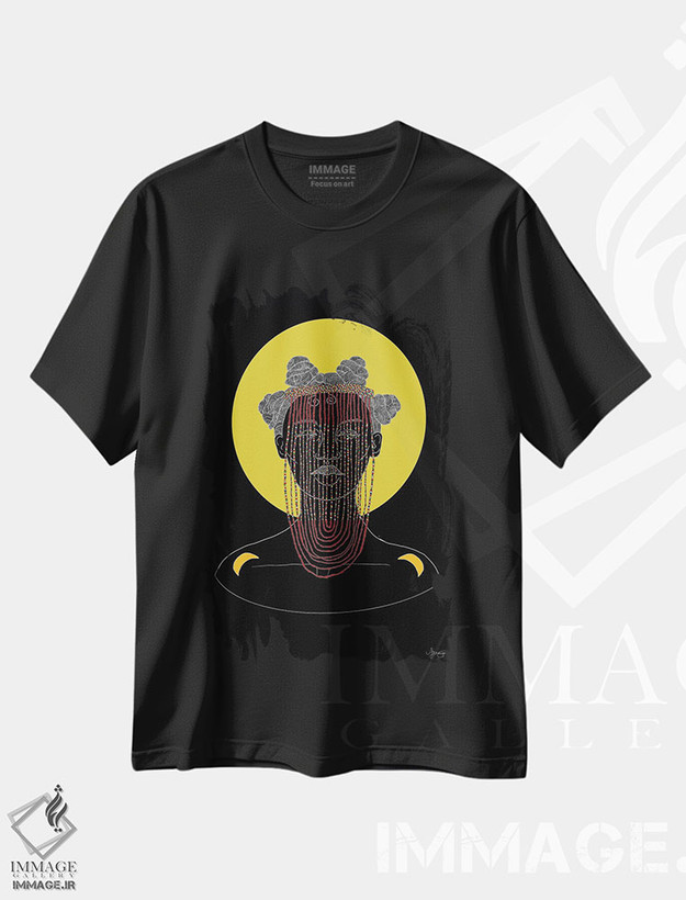 تیشرت طرح دار زولو منجوق دوزی شده، هنر آمریکایی آفریقایی تبار اثر آیسلین اف | فروشگاه ایماژ