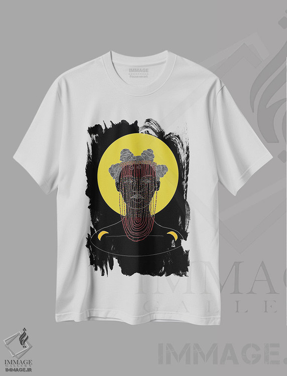 تیشرت طرح دار زولو منجوق دوزی شده، هنر آمریکایی آفریقایی تبار اثر آیسلین اف | immage.ir