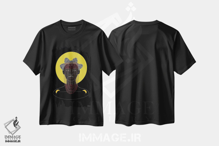 تیشرت طرح دار زولو منجوق دوزی شده، هنر آمریکایی آفریقایی تبار اثر آیسلین اف | فروشگاه ایماژ