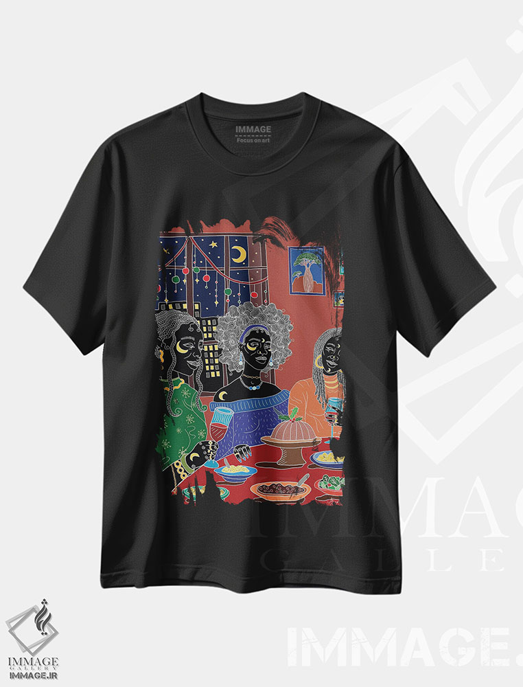 تیشرت طرح دار جشن ها، هنر آمریکایی آفریقایی تبار اثر آیسلین اف | immage.ir