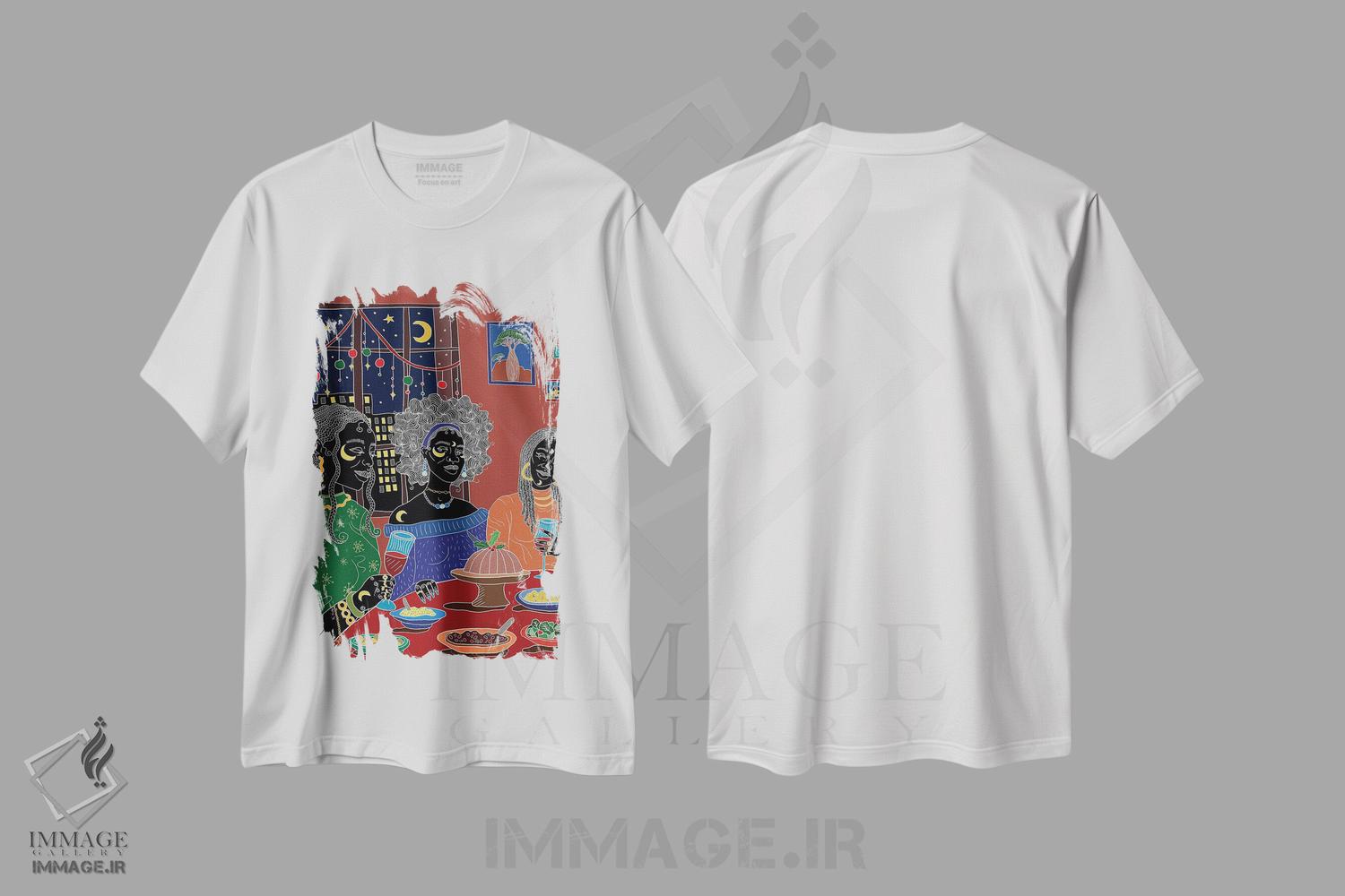تیشرت طرح دار جشن ها، هنر آمریکایی آفریقایی تبار اثر آیسلین اف | فروشگاه ایماژ