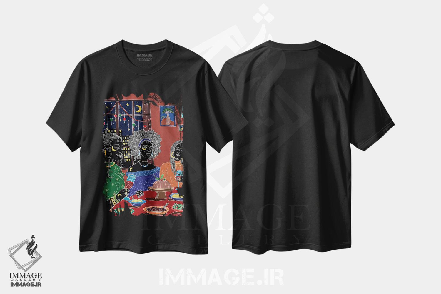 تیشرت طرح دار جشن ها، هنر آمریکایی آفریقایی تبار اثر آیسلین اف | immage.ir