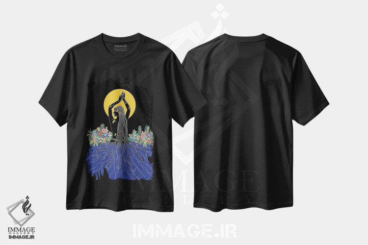 تیشرت طرح دار بالا بردن، هنر آمریکایی آفریقایی تبار اثر آیسلین اف | immage.ir