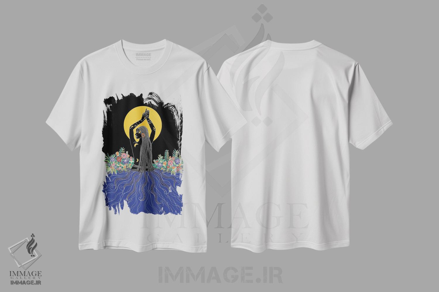 تیشرت طرح دار بالا بردن، هنر آمریکایی آفریقایی تبار اثر آیسلین اف | فروشگاه ایماژ