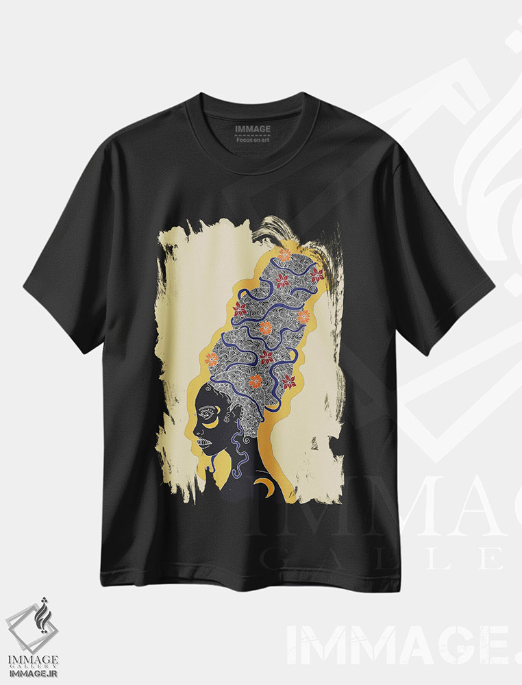 تیشرت طرح دار بهار، هنر آمریکایی آفریقایی تبار اثر آیسلین اف | فروشگاه ایماژ
