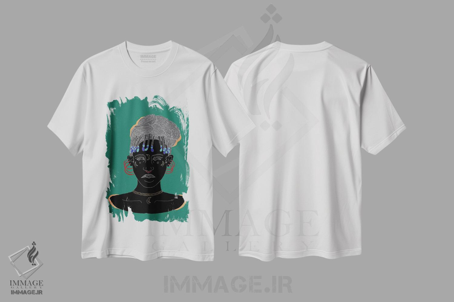 تیشرت طرح دار مراقب باش، هنر آمریکایی آفریقایی تبار اثر آیسلین اف | فروشگاه ایماژ