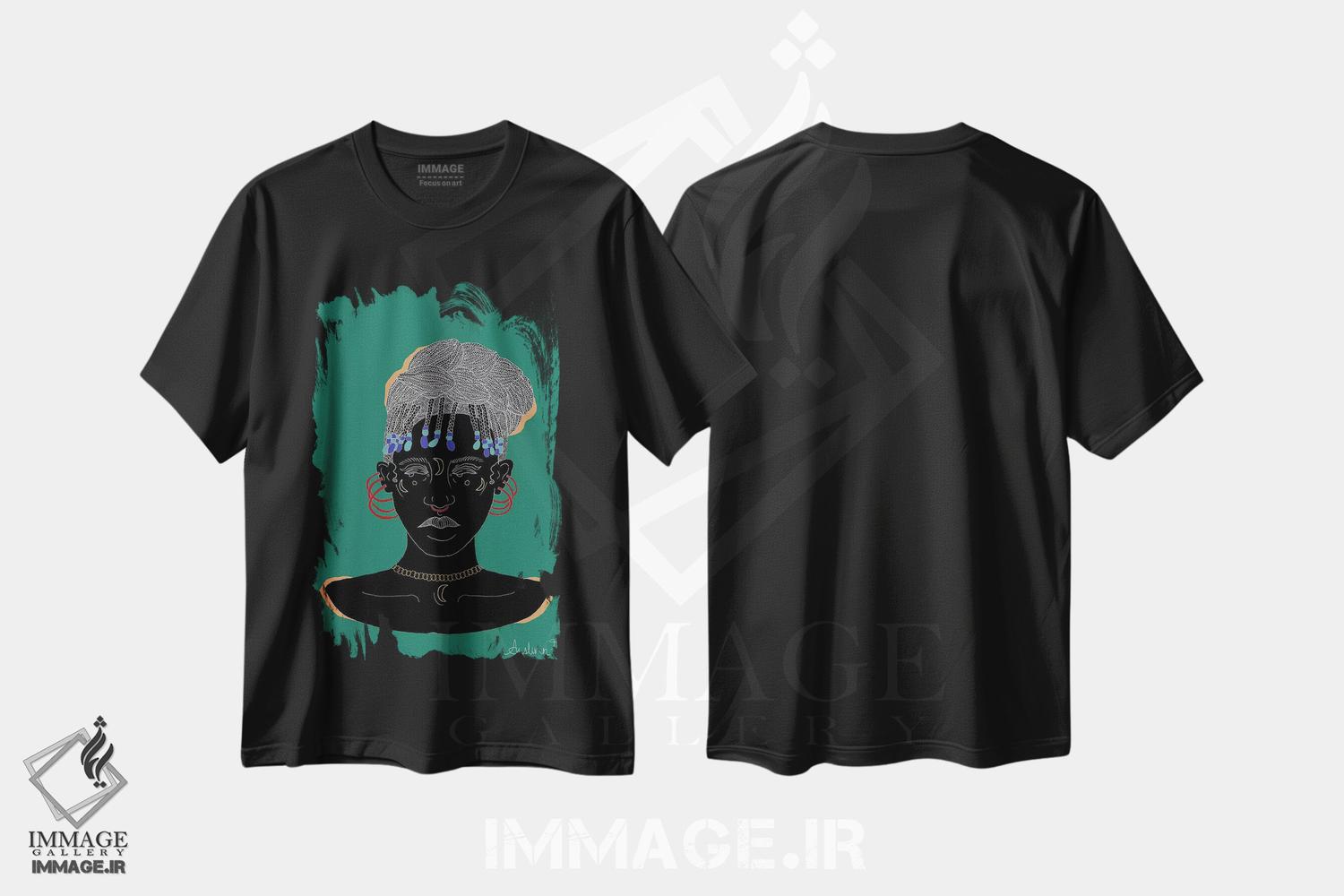 تیشرت طرح دار مراقب باش، هنر آمریکایی آفریقایی تبار اثر آیسلین اف | immage.ir