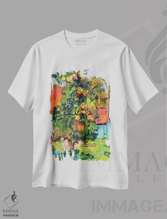 تیشرت طرح دار درخت سیب، هنر فاخر معاصر اثر اندریی کوتساچنکو | فروشگاه ایماژ