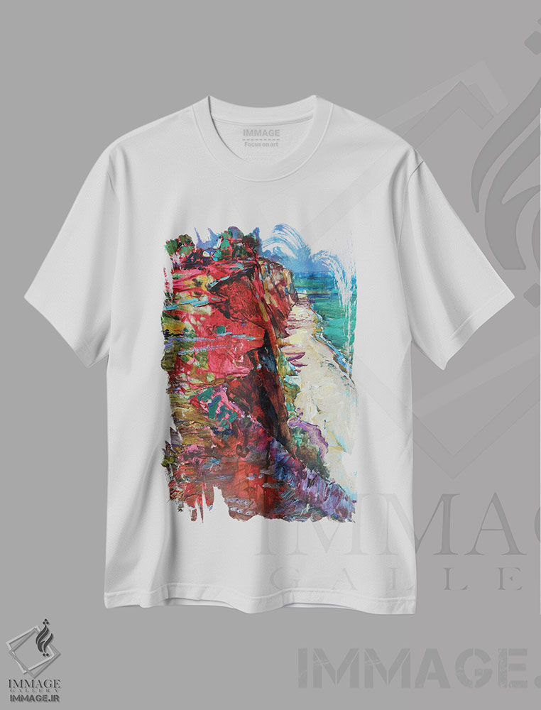 تیشرت طرح دار ساحل در کنار دریا، دکور معاصر اثر اندریی کوتساچنکو | immage.ir
