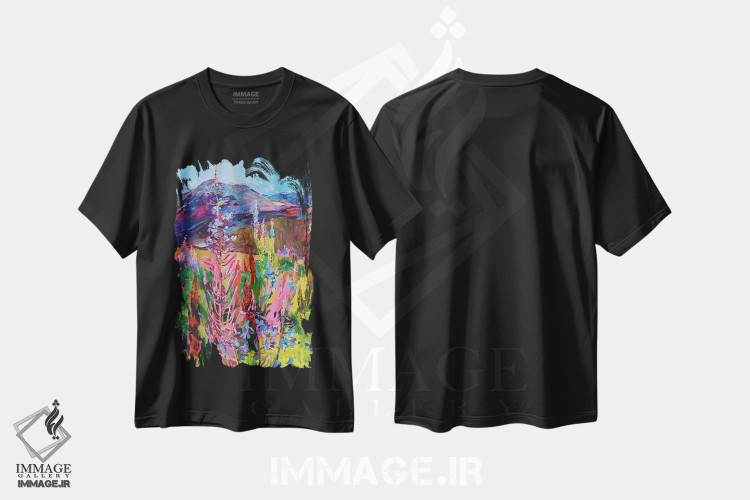 تیشرت طرح دار گل های کوهستانی، دکور معاصر اثر اندریی کوتساچنکو | فروشگاه ایماژ