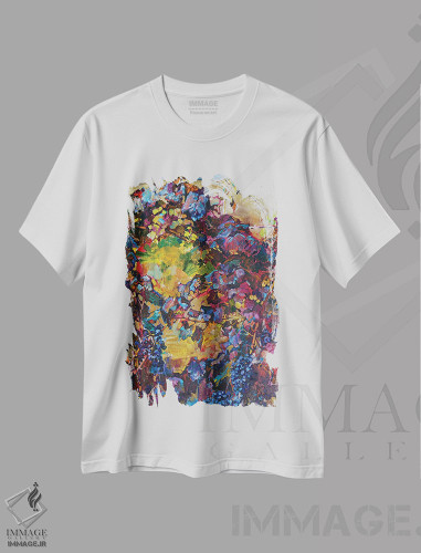 تیشرت طرح دار انگورهای رنگارنگ، آبستره اثر اندریی کوتساچنکو | فروشگاه ایماژ