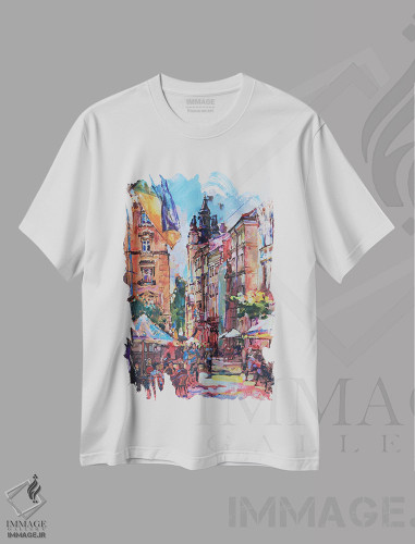 تیشرت طرح دار لویو تابستانی. خیابان ارمنی، دکور معاصر اثر اندریی کوتساچنکو | فروشگاه ایماژ