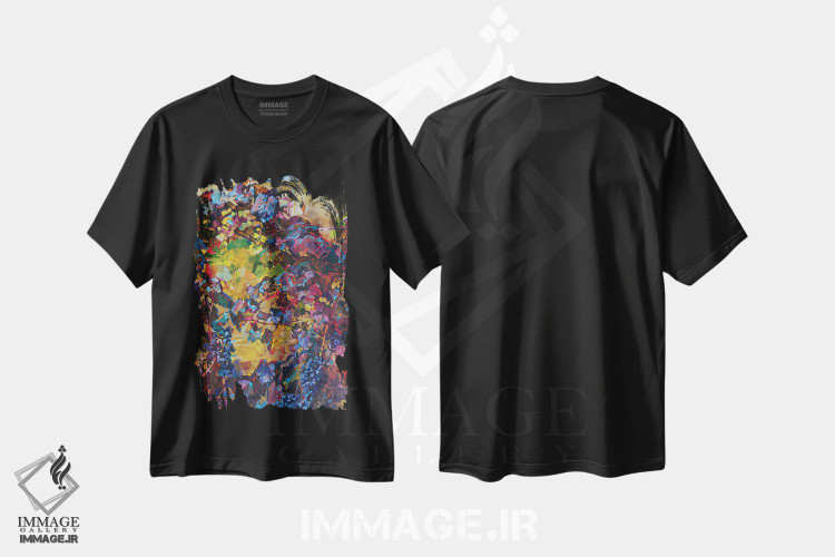 تیشرت طرح دار انگورهای رنگارنگ، آبستره اثر اندریی کوتساچنکو | immage.ir