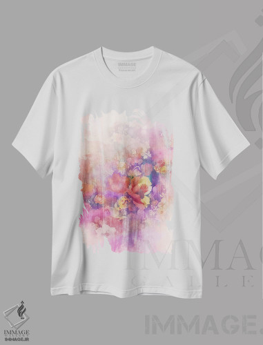 تیشرت طرح دار آوریل اثر ایمی استوارت | فروشگاه ایماژ