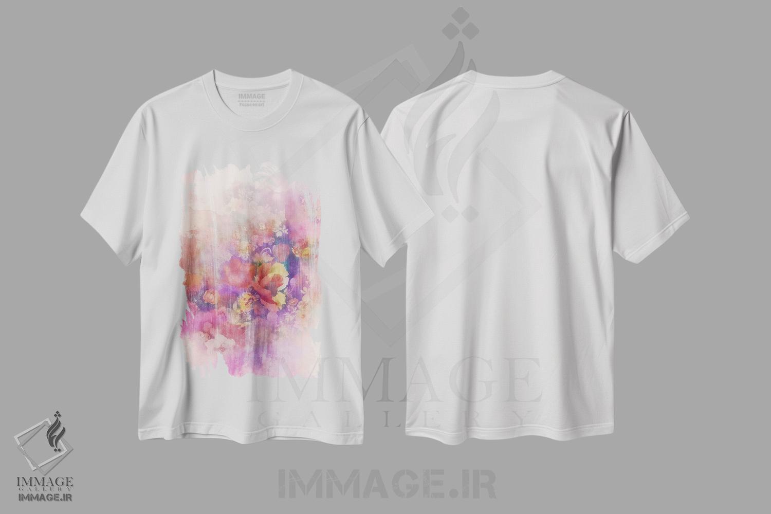 تیشرت طرح دار آوریل اثر ایمی استوارت | فروشگاه ایماژ