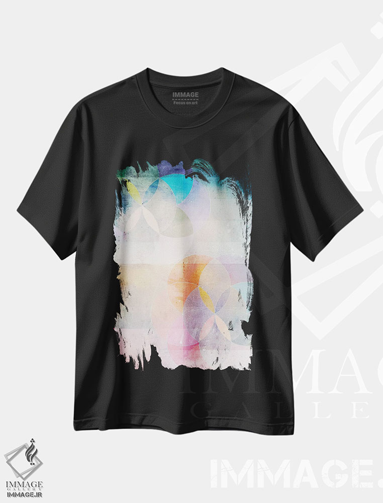 تیشرت طرح دار داستان ابرها، آبستره اثر ایمی استوارت | فروشگاه ایماژ
