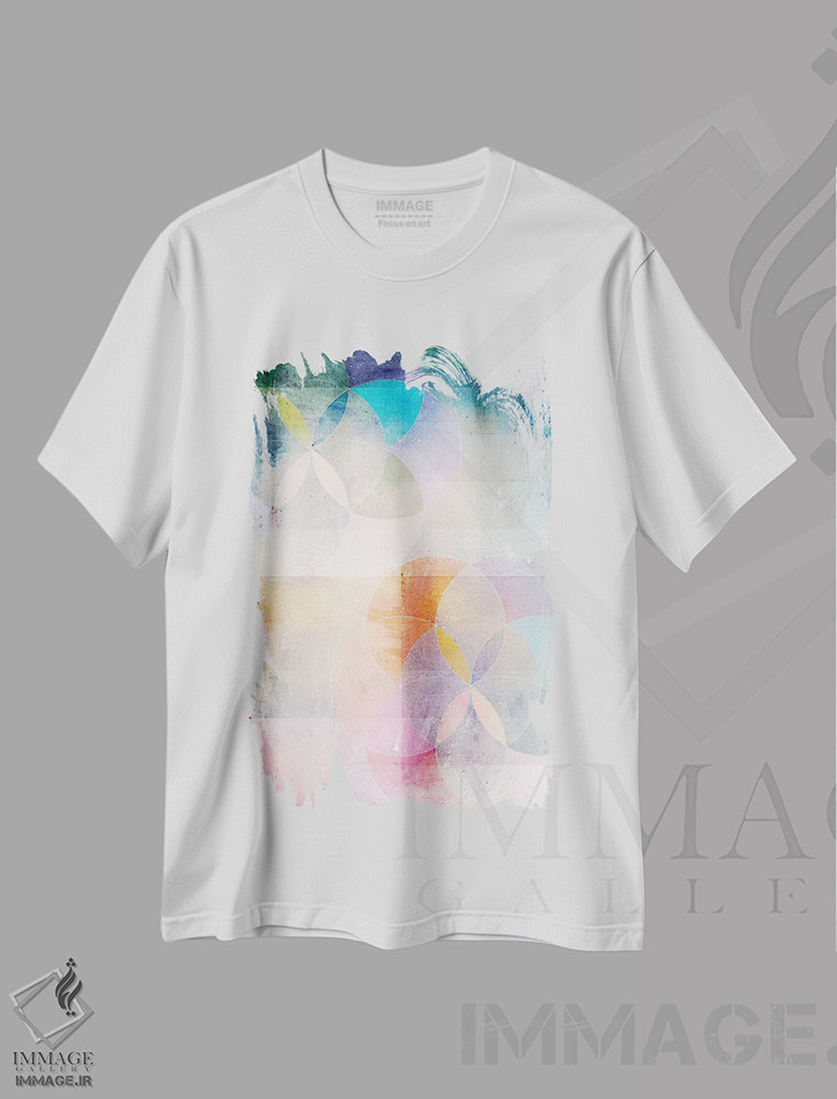 تیشرت طرح دار داستان ابرها، آبستره اثر ایمی استوارت | immage.ir