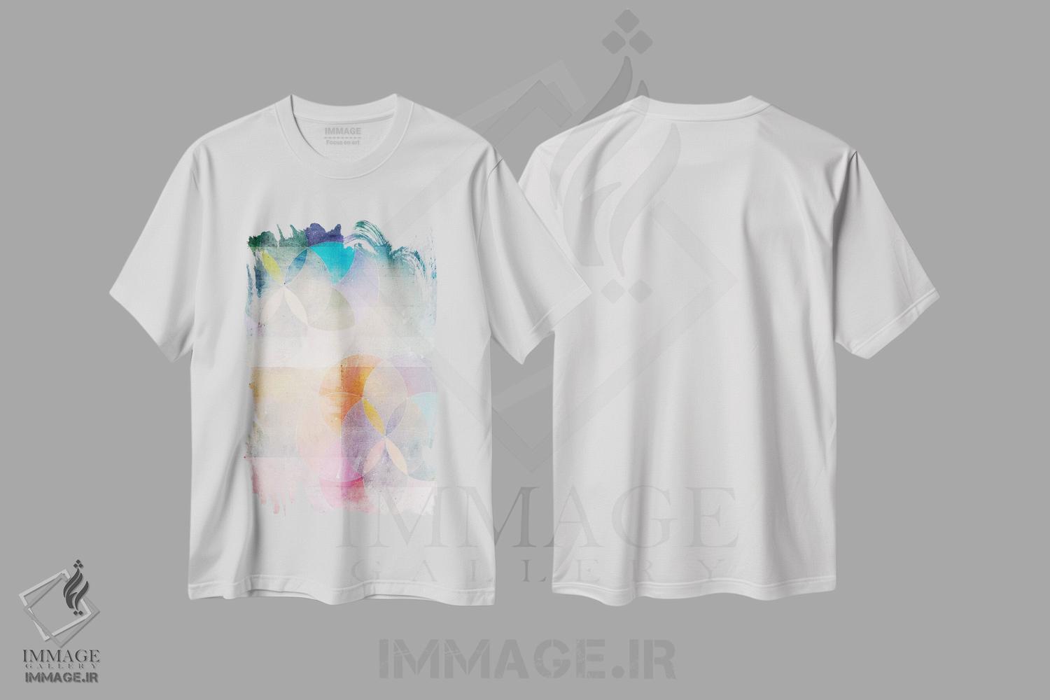 تیشرت طرح دار داستان ابرها، آبستره اثر ایمی استوارت | immage.ir