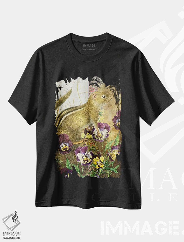 تیشرت طرح دار سنجاب زمینی، دکور بوهمی اثر ایمی استوارت | immage.ir