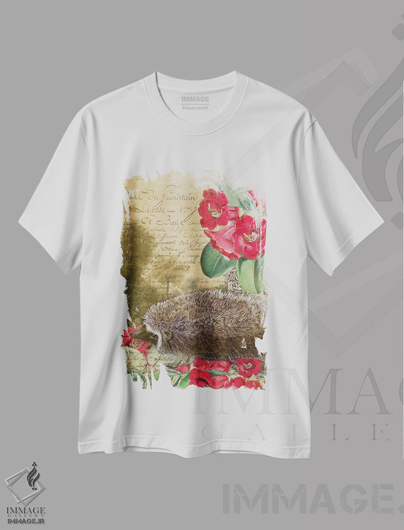 تیشرت طرح دار جوجه تیغی، دکور بوهمی اثر ایمی استوارت | immage.ir