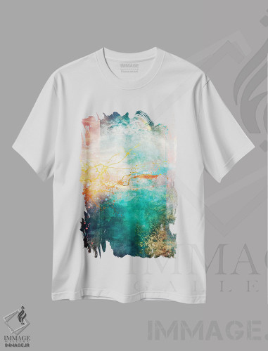 تیشرت طرح دار شادمان ۱ اثر ایمی استوارت | فروشگاه ایماژ