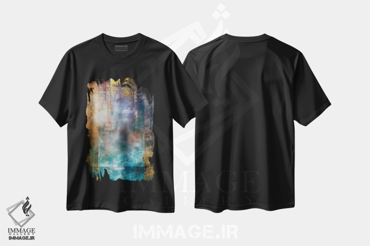 تیشرت طرح دار جایی دیگر ۱ اثر ایمی استوارت | فروشگاه ایماژ