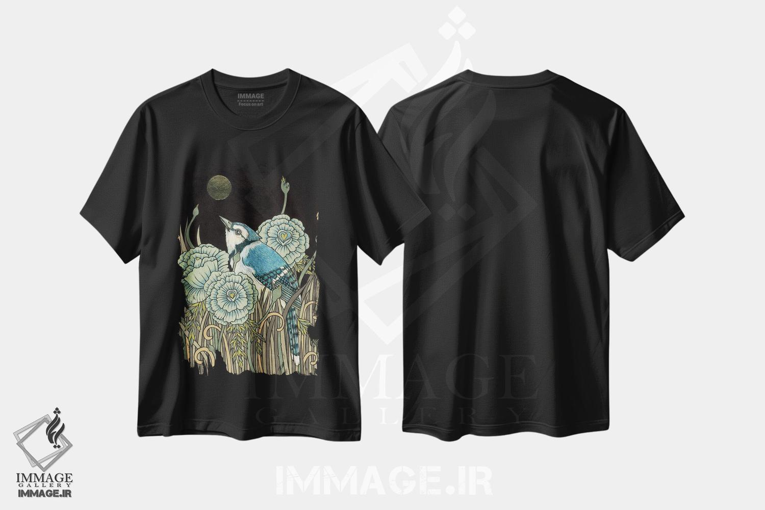 تیشرت طرح دار جی جغد آبی، مدیوم اثر آنیتا اینوراریتی | فروشگاه ایماژ