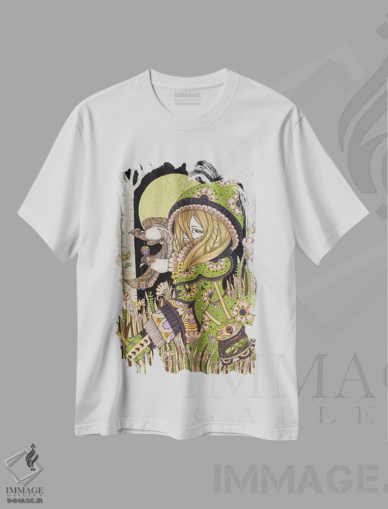 تیشرت طرح دار آسایش و شادی، مدیوم اثر آنیتا اینوراریتی | immage.ir
