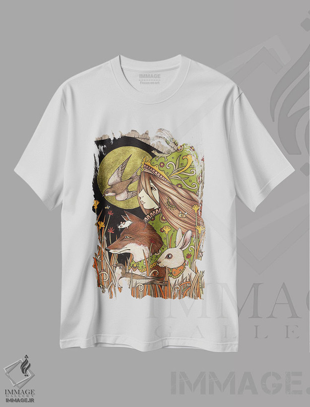 تیشرت طرح دار زمینی ها، مدیوم اثر آنیتا اینوراریتی | فروشگاه ایماژ