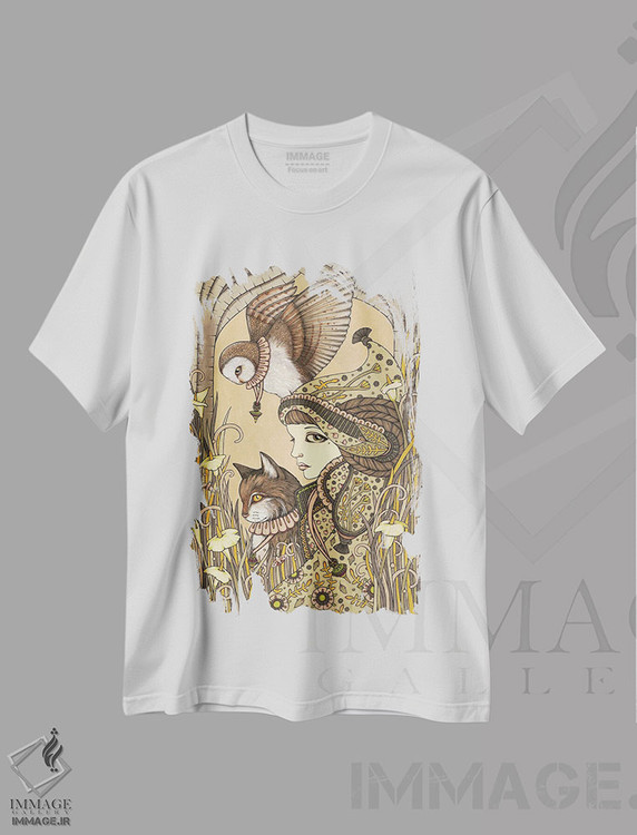 تیشرت طرح دار هارمونی ۳ افسون ها، هنر عامیانه اثر آنیتا اینوراریتی | فروشگاه ایماژ